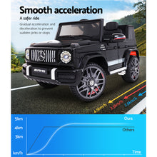 Australian electric Kids Cars - KidsCarz.com.au, Load image into Gallery viewer, Mercedes-Benz AMG G63 Licensed Kids Ride On Toy Car Electric Remote Control - Black smooth acceleration
Load image into Gallery viewer, Mercedes-Benz AMG G63 Licensed Kids Ride On Toy Car Electric Remote Control - Black smooth acceleration
