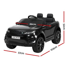 Australian electric Kids Cars - KidsCarz.com.au, Load image into Gallery viewer, Kids Ride On Electric Car with Remote Control | Licensed Range Rover Evoque | Black
Load image into Gallery viewer, Kids Ride On Electric Car with Remote Control | Licensed Range Rover Evoque | Black