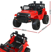 kidscarz.com.au, buy Kids Ride On Electric Car with Remote Control | Jeep Wrangler Inspired, electric toy cars and more, affordable Ride ons in Australia Kids Ride On Electric Car with Remote Control | Jeep Wrangler Inspired Red from kidscarz.com.au, we sell affordable ride on toys, free shipping Australia wide, Load image into Gallery viewer, Kids Ride On Electric Car with Remote Control | Jeep Inspired | Red dimensions