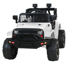 kidscarz.com.au, buy White Kids Ride On Jeep with Remote Control, Inspired 12V Electric Car, electric toy cars and more, affordable Ride ons in Australia White Kids Ride On Jeep with Remote Control, Inspired 12V Electric Car from kidscarz.com.au, we sell affordable ride on toys, free shipping Australia wide, Load image into Gallery viewer, Kids Ride On Electric Car with Remote Control | Jeep Inspired | White front