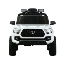 kidscarz.com.au, buy Officially Licensed Toyota Tacoma Off Road Jeep, Kids Ride on Car with Remote Control, White, electric toy cars and more, affordable Ride ons in Australia Officially Licensed Toyota Tacoma Off Road Jeep for Australia, Electric Kids Ride On Car with Remote Control, White from kidscarz.com.au, we sell affordable ride on toys, free shipping Australia wide, Load image into Gallery viewer, Front view of an Officially Licensed Toyota Tacoma Off Road Jeep for Australia, White Electric Kids Ride On Toy Car with Remote Control