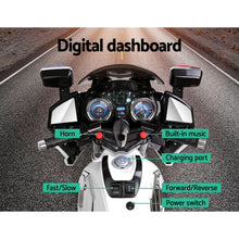 kidscarz.com.au, buy Electric Kids Ride On 12V Electric Motorbike, Police Inspired Motorcyc, electric toy cars and more, affordable Ride ons in Australia Electric Kids Ride On 12V Electric Motorbike, Police Inspired Motorcycle | White from kidscarz.com.au, we sell affordable ride on toys, free shipping Australia wide, Load image into Gallery viewer, Electric Kids Ride On 12V Electric Motorbike, Police Inspired Motorcycle | White