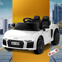 kidscarz.com.au, buy Kids Ride On Electric Car with Remote Control | Licensed Audi R8 | Whi, electric toy cars and more, affordable Ride ons in Australia Kids Ride On Electric Car with Remote Control | Licensed Audi R8 | White from kidscarz.com.au, we sell affordable ride on toys, free shipping Australia wide, Load image into Gallery viewer, Kids Ride On Electric Car with Remote Control | Licensed Audi R8 | White
