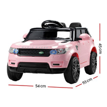 kidscarz.com.au, buy Pink Range Rover Ride on Toy Car with Remote Control - Range Rover Evo, electric toy cars and more, affordable Ride ons in Australia Pink Range Rover Ride on Toy Car with Remote Control - Range Rover Evoque Inspired from kidscarz.com.au, we sell affordable ride on toys, free shipping Australia wide, Load image into Gallery viewer, Kids Ride On Electric Car with Remote Control | Range Rover Evoque Inspired | Pink - Dimensions of the kids electric car with RC functionality