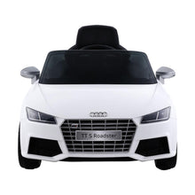 kidscarz.com.au, buy Kids Ride On Electric Car with Remote Control | Licensed Audi TT RS Ro, electric toy cars and more, affordable Ride ons in Australia Kids Ride On Electric Car with Remote Control | Licensed Audi TT RS Roadster | White from kidscarz.com.au, we sell affordable ride on toys, free shipping Australia wide, Load image into Gallery viewer, Kids Ride On Electric Car with Remote Control | Licensed Audi TT RS Roadster | White front