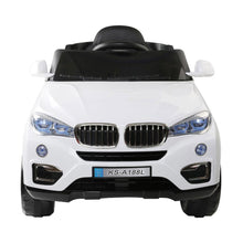 kidscarz.com.au, buy BMW X5 toy car, Inspired Kids Ride On Electric Car with Remote Control - White BMW ride on car Australia, electric toy cars and more, affordable Ride ons in Australia BMW X5 Inspired Kids Ride On Electric Car with Remote Control - White BMW ride on car Australia from kidscarz.com.au, we sell affordable ride on toys, free shipping Australia wide, Load image into Gallery viewer, BMW Kids Ride On Electric Car with Remote Control Australia, BMW X5 Inspired toy car , front of a White bmw kids car