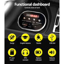 kidscarz.com.au, buy BMW X5 toy car, Inspired Kids Ride On Electric Car with Remote Control - White BMW ride on car Australia, electric toy cars and more, affordable Ride ons in Australia BMW X5 Inspired Kids Ride On Electric Car with Remote Control - White BMW ride on car Australia from kidscarz.com.au, we sell affordable ride on toys, free shipping Australia wide, Load image into Gallery viewer, BMW Kids Ride On Electric Car with Remote Control Australia, BMW X5 Inspired toy car , close-up of a White bmw kids car dashboard