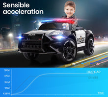 kidscarz.com.au, buy ROVO KIDS Ride-On Car Mustang Children Police Patrol Electric Toy w/ R, electric toy cars and more, affordable Ride ons in Australia ROVO KIDS Ride-On Car Mustang Children Police Patrol Electric Toy w/ Remote Control Black/White from kidscarz.com.au, we sell affordable ride on toys, free shipping Australia wide, Load image into Gallery viewer, ROVO KIDS Ride-On Car Mustang Children Police Patrol Electric Toy w/ Remote Control Black/White