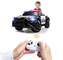 kidscarz.com.au, buy ROVO KIDS Ride-On Car Mustang Children Police Patrol Electric Toy w/ R, electric toy cars and more, affordable Ride ons in Australia ROVO KIDS Ride-On Car Mustang Children Police Patrol Electric Toy w/ Remote Control Black/White from kidscarz.com.au, we sell affordable ride on toys, free shipping Australia wide, Load image into Gallery viewer, ROVO KIDS Ride-On Car Mustang Children Police Patrol Electric Toy w/ Remote Control Black/White