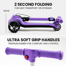 kidscarz.com.au, buy ROVO KIDS 3-Wheel Electric Scooter, Ages 3-8, Adjustable Height, Foldi, electric toy cars and more, affordable Ride ons in Australia ROVO KIDS 3-Wheel Electric Scooter, Ages 3-8, Adjustable Height, Folding, Lithium Battery, Purple from kidscarz.com.au, we sell affordable ride on toys, free shipping Australia wide, Load image into Gallery viewer, ROVO KIDS 3-Wheel Electric Scooter, Ages 3-8, Adjustable Height, Folding, Lithium Battery, Purple