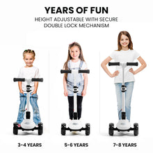 kidscarz.com.au, buy ROVO KIDS 3-Wheel Electric Scooter, Ages 3-8, Adjustable Height, Foldi, electric toy cars and more, affordable Ride ons in Australia ROVO KIDS 3-Wheel Electric Scooter, Ages 3-8, Adjustable Height, Folding, Lithium Battery, White from kidscarz.com.au, we sell affordable ride on toys, free shipping Australia wide, Load image into Gallery viewer, ROVO KIDS 3-Wheel Electric Scooter, Ages 3-8, Adjustable Height, Folding, Lithium Battery, White