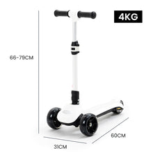 kidscarz.com.au, buy ROVO KIDS 3-Wheel Electric Scooter, Ages 3-8, Adjustable Height, Foldi, electric toy cars and more, affordable Ride ons in Australia ROVO KIDS 3-Wheel Electric Scooter, Ages 3-8, Adjustable Height, Folding, Lithium Battery, White from kidscarz.com.au, we sell affordable ride on toys, free shipping Australia wide, Load image into Gallery viewer, ROVO KIDS 3-Wheel Electric Scooter, Ages 3-8, Adjustable Height, Folding, Lithium Battery, White