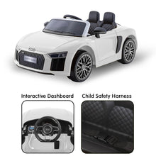 kidscarz.com.au, buy Kahuna R8 Spyder Audi Licensed Kids Electric Ride On Car Remote Contro, electric toy cars and more, affordable Ride ons in Australia Kahuna R8 Spyder Audi Licensed Kids Electric Ride On Car Remote Control - White from kidscarz.com.au, we sell affordable ride on toys, free shipping Australia wide, Load image into Gallery viewer, Kahuna R8 Spyder Audi Licensed Kids Electric Ride On Car Remote Control - White