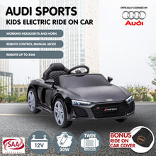 kidscarz.com.au, buy Kahuna Audi Sport Licensed Kids Electric Ride On Car Remote Control - , electric toy cars and more, affordable Ride ons in Australia Kahuna Audi Sport Licensed Kids Electric Ride On Car Remote Control - Black from kidscarz.com.au, we sell affordable ride on toys, free shipping Australia wide, Load image into Gallery viewer, Kahuna Audi Sport Licensed Kids Electric Ride On Car Remote Control - Black