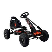 Kids Ride On Pedal Go Kart with Rubber Tyres and Adjustable Seat | Black from kidscarz.com.au, we sell affordable ride on toys, free shipping Australia wide, Load image into Gallery viewer, Rigo Kids Pedal Go Kart Car Ride On Toys Racing Bike Rubber Tyre Adjustable Seat
