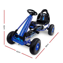 Kids Ride On Pedal Go Kart with Rubber Tyres and Adjustable Seat | Blue from kidscarz.com.au, we sell affordable ride on toys, free shipping Australia wide, Load image into Gallery viewer, Kids Ride On Pedal Go Kart with Rubber Tyres and Adjustable Seat | Blue
