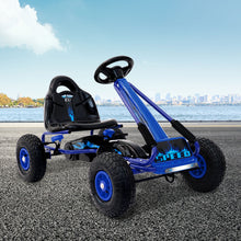 Kids Ride On Pedal Go Kart with Rubber Tyres and Adjustable Seat | Blue from kidscarz.com.au, we sell affordable ride on toys, free shipping Australia wide, Load image into Gallery viewer, Kids Ride On Pedal Go Kart with Rubber Tyres and Adjustable Seat | Blue
