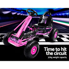 Kids Ride On Pedal Go Kart with Rubber Tyres and Adjustable Seat | Pink from kidscarz.com.au, we sell affordable ride on toys, free shipping Australia wide, Load image into Gallery viewer, Kids Ride On Pedal Go Kart with Rubber Tyres and Adjustable Seat | Pink
