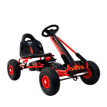 Kids Ride On Pedal Go Kart with Rubber Tyres and Adjustable Seat | Red & Black from kidscarz.com.au, we sell affordable ride on toys, free shipping Australia wide, Load image into Gallery viewer, Rigo Kids Pedal Go Kart Car Ride On Toys Racing Bike Rubber Tyre Adjustable Seat
