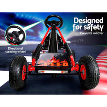 Kids Ride On Pedal Go Kart with Rubber Tyres and Adjustable Seat | Red & Black from kidscarz.com.au, we sell affordable ride on toys, free shipping Australia wide, Load image into Gallery viewer, Kids Ride On Pedal Go Kart with Rubber Tyres and Adjustable Seat | Red &amp; Black
