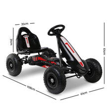 Load image into Gallery viewer, Kids Ride On Pedal Go Kart with Rubber Tyres and Adjustable Seat | Black
