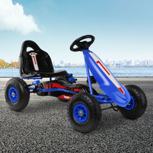 Kids Ride On Pedal Go Kart with Rubber Tyres and Adjustable Seat | Blue from kidscarz.com.au, we sell affordable ride on toys, free shipping Australia wide, Load image into Gallery viewer, Kids Ride On Pedal Go Kart with Rubber Tyres and Adjustable Seat | Blue
