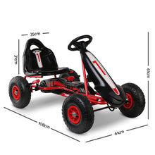 Kids Ride On Pedal Go Kart with Rubber Tyres and Adjustable Seat | Red & Black from kidscarz.com.au, we sell affordable ride on toys, free shipping Australia wide, Load image into Gallery viewer, Kids Ride On Pedal Go Kart with Rubber Tyres and Adjustable Seat | Red &amp; Black
