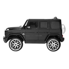 Licensed Mercedes Benz AMG G63 toy car with Remote Control - Kids Ride On Electric Car from kidscarz.com.au, we sell affordable ride on toys, free shipping Australia wide, Load image into Gallery viewer, Side view of a black Licensed Mercedes Benz AMG G63 toy car with Remote Control - Affordable Kids Ride On Electric Car for Australian children
