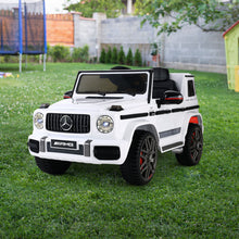 Mercedes Benz AMG G63 Licensed White, Kids Ride On Electric Car with Remote Control from kidscarz.com.au, we sell affordable ride on toys, free shipping Australia wide, Load image into Gallery viewer, Licensed Mercedes Benz Kids Ride On Car Electric AMG G63 White is now available to Australia at low cost. Fast, free shipping to ensure that every child will receive their new Mercedes-Benz AMG G63 ride on car with remote control on time, the best, stunning birthday present for all Australian children.
