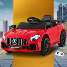 Licensed Red Mercedes-Benz AMG GTR with Remote Control - Kids Ride On Electric Car from kidscarz.com.au, we sell affordable ride on toys, free shipping Australia wide, Load image into Gallery viewer, officially licenced mercedes-benz amg gtr with remote control, 12v electric kids&#39; ride-on car red
