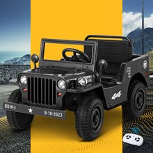 Rigo Ride On Car Jeep, Off Road Kids Electric Military Toy Cars 12V with Remote Control - Black from kidscarz.com.au, we sell affordable ride on toys, free shipping Australia wide, Load image into Gallery viewer, Rigo Ride On Car Jeep, Off Road Kids Electric Military Toy Cars 12V with Remote Control - Black
