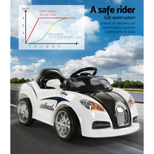 Kids Ride On Electric Car with Remote Control | Bugatti Inspired | White from kidscarz.com.au, we sell affordable ride on toys, free shipping Australia wide, Load image into Gallery viewer, Kids Ride On Electric Car with Remote Control | Bugatti Inspired | White
