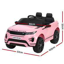 Kids Ride On Electric Car with Remote Control, Licensed Range Rover Evoque Pink from kidscarz.com.au, we sell affordable ride on toys, free shipping Australia wide, Load image into Gallery viewer, Kids Ride On Electric Car with Remote Control, Licensed Range Rover Evoque Pink
