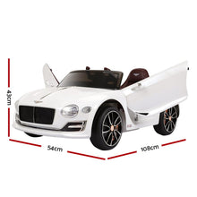 Kids Ride On Electric Car with Remote Control | Licensed Bentley EXP12 | White from kidscarz.com.au, we sell affordable ride on toys, free shipping Australia wide, Load image into Gallery viewer, Kids Ride On Electric Car with Remote Control | Licensed Bentley EXP12 | White dimensions
