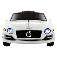 Kids Ride On Electric Car with Remote Control | Licensed Bentley EXP12 | White from kidscarz.com.au, we sell affordable ride on toys, free shipping Australia wide, Load image into Gallery viewer, Kids Ride On Electric Car with Remote Control | Licensed Bentley EXP12 | White front
