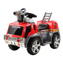 Best Kids Ride On Fire Truck, Electric Cars for Children in Australia on Red & Grey from kidscarz.com.au, we sell affordable ride on toys, free shipping Australia wide, Load image into Gallery viewer, Rigo Kids Ride On Fire Truck 25W engine Car Red Grey
