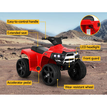 Rigo Kids Ride On ATV Quad Motorbike Car 4 Wheeler Electric Toys Battery Red from kidscarz.com.au, we sell affordable ride on toys, free shipping Australia wide, Load image into Gallery viewer, Rigo Kids Ride On ATV Quad Motorbike Car 4 Wheeler Electric Toys Battery Red
