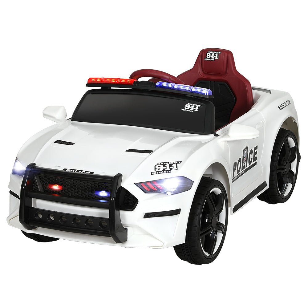 www.kidscarz.com.au, electric toy car, affordable Ride ons in Australia, Rigo Kids Ride On Car Electric Patrol Police Cars Battery Powered Toys 12V White