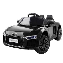Audi Toy Cars with Remote Control Licensed Audi R8 Spyder Black | Electric Audi Cars for Kids from kidscarz.com.au, we sell affordable ride on toys, free shipping Australia wide, Load image into Gallery viewer, Kids Ride On Electric Audi Toy Car with Remote Control | Licensed Audi R8 | Black
