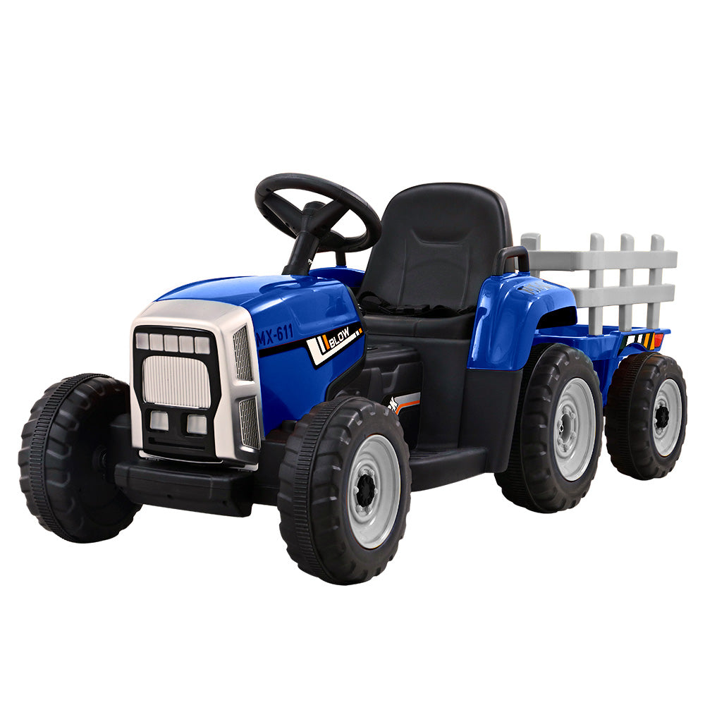 www.kidscarz.com.au, electric toy car, affordable Ride ons in Australia, Kids Ride On Eletric Car | Tractor Trailer | Blue