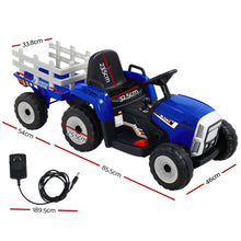 Kids Ride On Eletric Car | Tractor Trailer | Blue from kidscarz.com.au, we sell affordable ride on toys, free shipping Australia wide, Load image into Gallery viewer, Kids Ride On Eletric Car | Tractor Trailer | Blue
