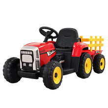 Kids Ride On Eletric Car | Tractor Trailer | Red from kidscarz.com.au, we sell affordable ride on toys, free shipping Australia wide, Load image into Gallery viewer, Kids Ride On Eletric Car | Tractor Trailer | Red
