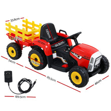 Kids Ride On Eletric Car | Tractor Trailer | Red from kidscarz.com.au, we sell affordable ride on toys, free shipping Australia wide, Load image into Gallery viewer, Kids Ride On Eletric Car | Tractor Trailer | Red
