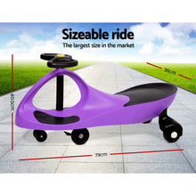 Kids Ride On Swing Car | Wiggle Cart Toy Purple from kidscarz.com.au, we sell affordable ride on toys, free shipping Australia wide, Load image into Gallery viewer, Kids Ride On Swing Car | Wiggle Cart Toy Purple
