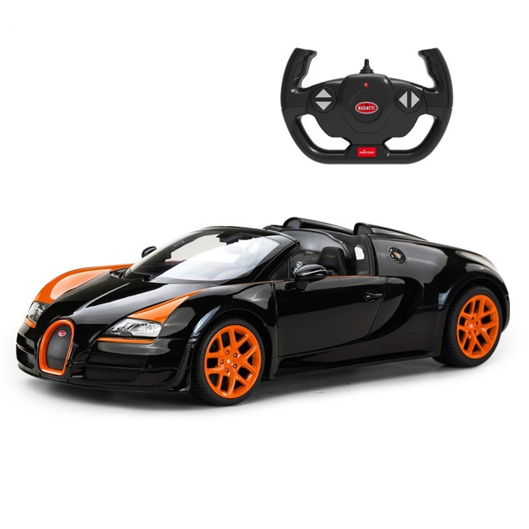 www.kidscarz.com.au, electric toy car, affordable Ride ons in Australia, Remote Control Bugatti Grandsport Vitesse 1:14 Scale Black Brand New Sports Car