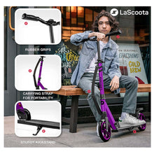 Kids Teen Kick Push Scooter | Lascoota | Plum from kidscarz.com.au, we sell affordable ride on toys, free shipping Australia wide, Load image into Gallery viewer, Kids Teen Kick Push Scooter | Lascoota | Plum
