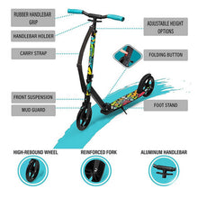 Kids Teen Kick Push Scooter | Lascoota | Black from kidscarz.com.au, we sell affordable ride on toys, free shipping Australia wide, Load image into Gallery viewer, Kids Teen Kick Push Scooter | Lascoota | Black
