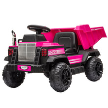ROVO KIDS Electric Ride On Children's Toy Dump Truck with Bluetooth Music - Pink from kidscarz.com.au, we sell affordable ride on toys, free shipping Australia wide, Load image into Gallery viewer, ROVO KIDS Electric Ride On Children&#39;s Toy Dump Truck with Bluetooth Music - Pink
