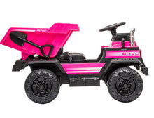 ROVO KIDS Electric Ride On Children's Toy Dump Truck with Bluetooth Music - Pink from kidscarz.com.au, we sell affordable ride on toys, free shipping Australia wide, Load image into Gallery viewer, ROVO KIDS Electric Ride On Children&#39;s Toy Dump Truck with Bluetooth Music - Pink
