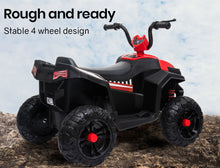 ROVO KIDS Electric Ride On ATV Quad Bike Battery Powered, Red and Black from kidscarz.com.au, we sell affordable ride on toys, free shipping Australia wide, Load image into Gallery viewer, ROVO KIDS Electric Ride On ATV Quad Bike Battery Powered, Red and Black
